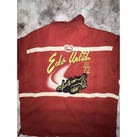 RARE - Marc Ecko - Ecko Unltd - Embroidered Bowling / Motorcycle Shirt - XL - Picture 2 of 9